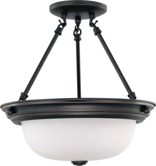 Nuvo Lighting - 60-3149 - Two Light Semi Flush Mount - Close to Ceiling Mahogany Bronze - Mahogany Bronze