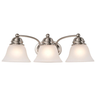 Empire Three Light Vanity in Brushed Nickel