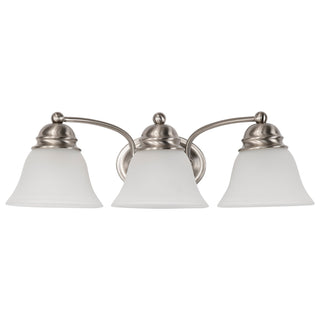 Empire Three Light Vanity in Brushed Nickel