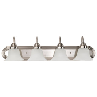 Ballerina Four Light Vanity in Brushed Nickel