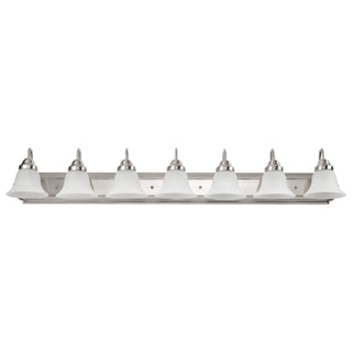 Ballerina Seven Light Vanity in Brushed Nickel