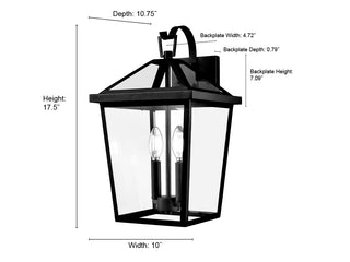 Mensun 2-Light Outdoor Wall Sconce Textured Black