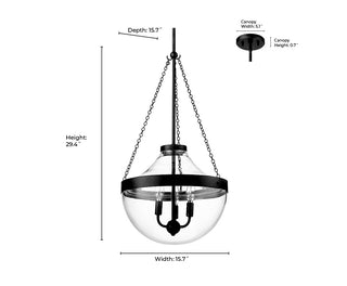 Clarra 3-Light Pendant light Modern Gold