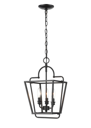 3-Light Pendant light Matte Black