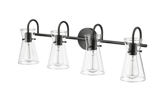 Camellia 4-Light Vanity Matte Black