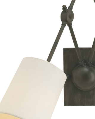 Compass Black Wall Sconce