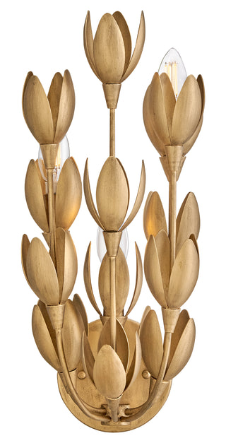Flora Medium Sconce in Burnished Gold