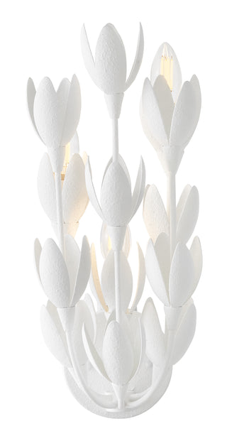 Flora Medium Sconce in Textured Plaster