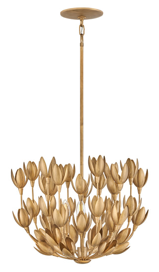 Flora Medium Convertible Semi-Flush Mount in Burnished Gold