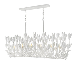 Flora Large Ten Light Linear in Textured Plaster