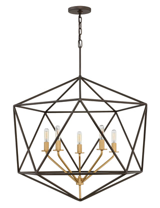 Astrid Medium Open Frame Chandelier in Metallic Matte Bronze
