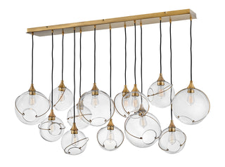 Skye Large Thirteen Light Linear in Heritage Brass