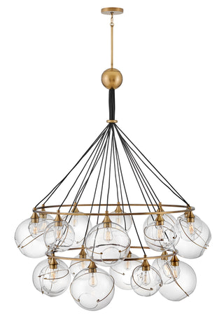Skye Extra Large Two Tier Chandelier in Heritage Brass