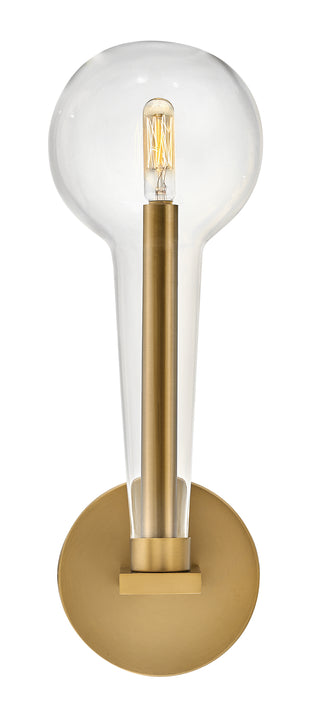 Alchemy Medium Single Light Sconce in Lacquered Brass