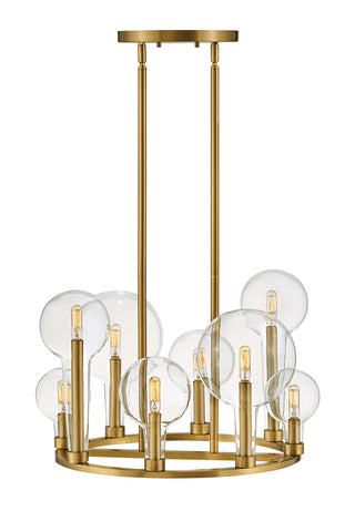 Alchemy Medium Single Tier Chandelier in Lacquered Brass