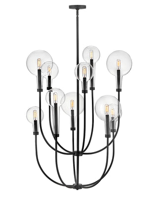 Alchemy Medium Multi Tier Chandelier in Black