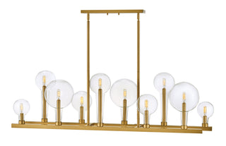 Alchemy Medium Ten Light Linear in Lacquered Brass