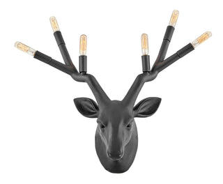 Stag Large Six Light Sconce in Black
