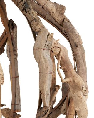 Driftwood Three Light Chandelier in Natural/Washed Driftwood