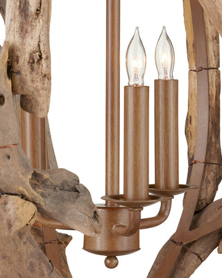 Driftwood Three Light Chandelier in Natural/Washed Driftwood