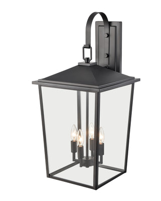 Fetterton 4-Light Outdoor Wall Sconce Powder Coated Black