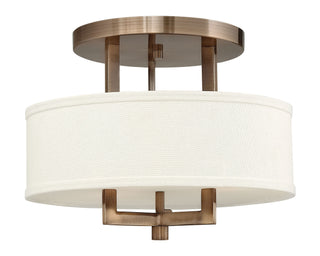Hampton Medium Semi-Flush Mount in Brushed Bronze