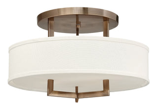 Hampton Medium Semi-Flush Mount in Brushed Bronze