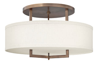 Hampton Large Semi-Flush Mount in Brushed Bronze