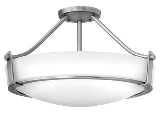 Hathaway Medium Semi-Flush Mount in Antique Nickel
