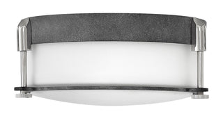 Colbin Small Flush Mount in Aged Zinc