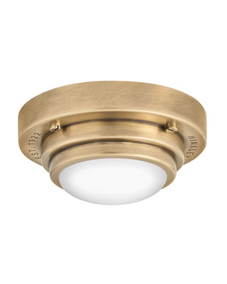 Porte Extra Small Flush Mount or Sconce in Heritage Brass