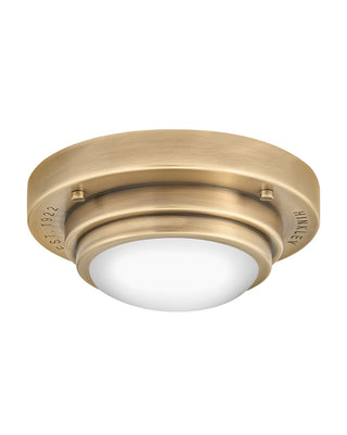 Porte Extra Small Flush Mount or Sconce in Heritage Brass