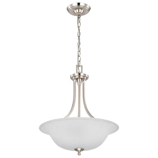 Surrey Three Light Pendant in Brushed Nickel