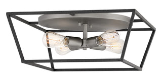 Fulton Medium Flush Mount in Aged Zinc