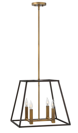Fulton Large Open Frame Pendant in Bronze