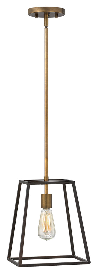 Fulton Small Open Frame Pendant in Bronze