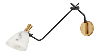 Sinclair Large Swing Arm Single Light Sconce in Heritage Brass