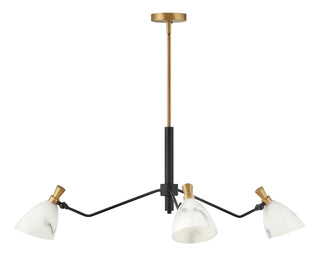 Sinclair Large Single Tier Chandelier in Heritage Brass
