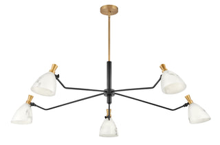 Sinclair Large Single Tier Chandelier in Heritage Brass