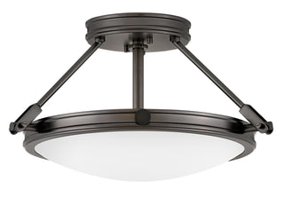 Collier Medium Semi-Flush Mount in Black Oxide