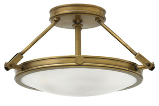 Collier Medium Semi-Flush Mount in Heritage Brass