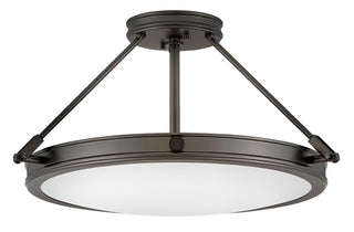 Collier Medium Semi-Flush Mount in Black Oxide
