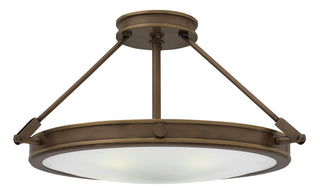 Collier Medium Semi-Flush Mount in Light Oiled Bronze