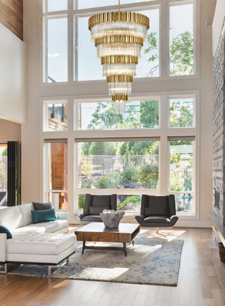 Willow 48 inch Chandelier in Satin Gold