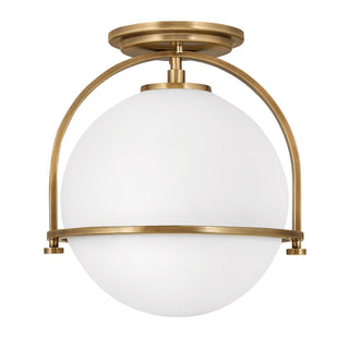Somerset Small Semi-flush Mount in Heritage Brass