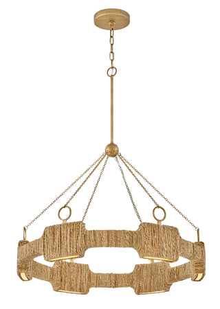 Raffi Medium LED Single Tier Chandelier in Burnished Gold