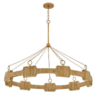 Raffi Large LED Single Tier Chandelier in Burnished Gold