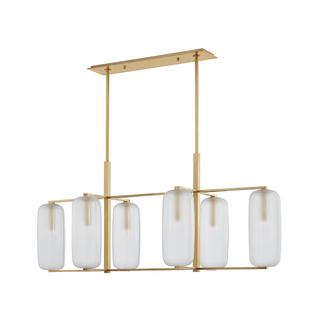 Pebble Linear with Aged Brass Finish