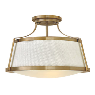 Charlotte Medium Semi-Flush Mount in Brushed Caramel
