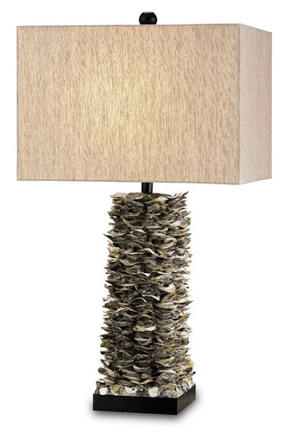 Currey and Company - 6862 - One Light Table Lamp - Villamare - Natural/Satin Black